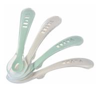 BÉABA - Cucchiai in Silicone per Neonati e Bambini - Set da 4 - Cucchiaini Beb