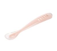 BÉABA - Cucchiaio in Silicone per Bebè e Neonato, Svezzamento, Rosa, 1 pezzo