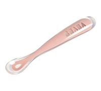 BÉABA - Cucchiaio in Silicone per Bebè e Neonato, Svezzamento, Rosa, 1 pezzo