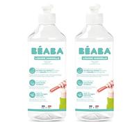 BÉABA, Detergente per biberon e accessori per la pappa, 100% di origine naturale, prodotto in Francia, senza profumo, flaconi 100% biodegradabili, lotto di 2x500 ml