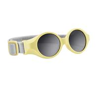Béaba, Occhiali da sole per bambini 0-9 mesi, 100% protezione UV - CAT 4, protezione laterale, comfort ottimale, fascia elastica regolabile, giallo pastello