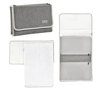 BÉABA, Organizzatore Pannolini Portatile, tappetino fasciatoio da viaggio 100% cotone, Porta Salviette, porta pannolini, Genève, Grigio sfumato