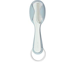 BÉABA Pettine e Spazzola per Capelli di Neonati e Bambini, Spazzola con Scomparto Posteriore per Riporre il Pettine, Blu
