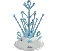 BÉABA - ScolaBiberon, Consente di Asciugare 6 Biberon e Accessori, Vaschetta Rimovibile per il Recupero dell'Acqua, Stendino pratico ed Ingegnoso, Blu