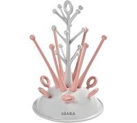 BÉABA - ScolaBiberon, Consente di Asciugare 6 Biberon e Accessori, Vaschetta Rimovibile per il Recupero dell'Acqua, Stendino pratico ed Ingegnoso, Rosa