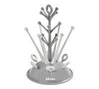 BÉABA, Scolabottiglie Albero, Grande capacità 6 biberon e accessori, Vasca di raccolta dell'acqua rimovibile, Pratico, Design astuto, Grigio