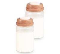 BÉABA, Set 2 Bottiglie per Raccolta & Conservazione Latte Materno, Compatibili con Refrigeratore Nomade Milk Cooler Béaba, Frigorifero/Congelatore, Graduate, 2x 240 ml