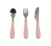 BÉABA, Set 3 Posate Per Bambini Da Apprendimento In Acciaio Inox, Seconda Età, Da 12 Mesi, Presa Facile Per Il Bambino, Zucchero Filato