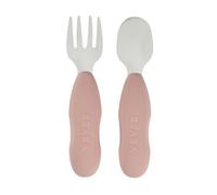 Set di 2 posate BEABA® Learning in acciaio inox in versione Marshmallow