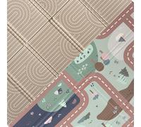 BÉABA Tappeto Gioco Bambini XXL 200x150 cm - Tappeto Educativo Doppia Faccia, Schiuma Alta Densità 1,5 cm, Impermeabile, Facile da Pulire, Pieghevole con Borsa Trasporto -Play Life/Arch