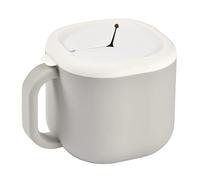 BÉABA, Tazza per bambini in silicone, Tazza per bambini, Stoviglie per bambini, Tazza per merenda, Coperchio rimovibile, Materiali sani, 460 ml, Pick 'n' Snack, Grigio velluto