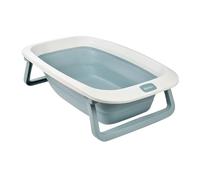 BÉABA, Vaschetta Bagnetto pieghevole per bambini, Ultra compatta, Piedini antiscivolo,Tappo di scarico, Pratica custodia, Ingombro minimo, Facile da usare, Eazy Pop Camélé'O, 29L, Blu