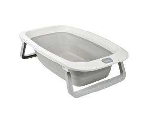BÉABA, Vaschetta Bagnetto pieghevole per bambini, Ultra compatta, Piedini antiscivolo, Tappo di scarico, Pratica custodia, Ingombro minimo, Facile da usare, Eazy Pop Camélé'O, 29L, Grigio