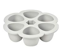 BÉABA, Vasetti Multipli in Silicone, Qualità Premium, Resistenza Termica Estrema, Forno e Microonde, 6 Scomparti Separati, Ermetico, Fabbricati in Italia, 6 x 150 ml, Grigio