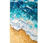 Beach and Sea Journal: A Semi-Abstract Oil Painting-Inspired Notebook with Coastal Landscape Art: Lined Pages Featuring a Textured Ocean Scene with Waves and Seaside Colors