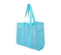 Beach Bag, Sandproof Waterproof Net Beach Bags, Adorable Camping Cruise Pouch, Large Toy Organizer Tote for Kids, Family Travel, Summer Vacation, Swimming, Green, Blue, Pink