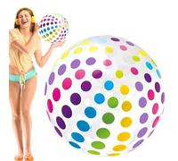 Beach Ball, Blow Up Rainbow Ball, 5,51 x 5,12 in Water Games Toy, Colorful Pool Decoration, Inflatable Fun for Easter, Birthday Parties, Lake, Poolside, Outdoor Activities, Family