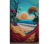 Beach Bliss Notebook: 6x9 Lined Journal with Vibrant Ocean Art Cover - Perfect for Writing, Journaling & Relaxation