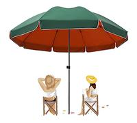 Beach Blue Green Patio Garden Market Parasol Umbrello 3,4 m di Grande per la terrazza a Bordo Piscina Crema Solare Impermeabile