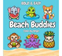 Beach Buddies - Bold and easy coloring book - ColorByAngel