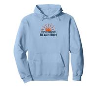 Beach Bum Sunset Ocean Waves Vacanze estive Felpa con Cappuccio, Unisex per Adulti, Blu Polveroso, S