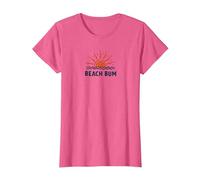 Beach Bum Sunset Ocean Waves Vacanze estive Maglietta, Donna, Rosa mélange, XXL