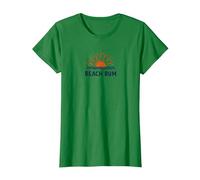 Beach Bum Sunset Ocean Waves Vacanze estive Maglietta, Donna, Verde Mela, 3XL