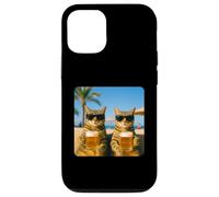 Beach Cats Drinking Beer Meme Funny Summer Waiter Bar man Custodia per iPhone 12/12 Pro