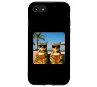 Beach Cats Drinking Beer Meme Funny Summer Waiter Bar man Custodia per iPhone SE (2020) / 7/8