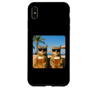 Beach Cats Drinking Beer Meme Funny Summer Waiter Bar man Custodia per iPhone XS Max