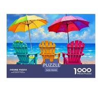 Beach Chairs Umbrella Premium Paper Material Fun Brain Teaser Game, Evening Relaxation And Holiday Indoor Activities 70x50cm/1000pcs