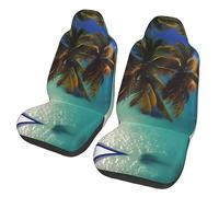 Beach Coconut Sunshine Dua Sarung JOK Mobil,*, Sarung JOK Mobil Depan, Cocok Per Sebagian Besar Mobil, SUV, Camion, Furgone, Dll.