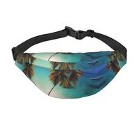 Beach Coconut Sunshine - Marsupio a tracolla per ragazzi, grande, da viaggio, alla moda, per sport, corsa, ciclismo, viaggi, pesca