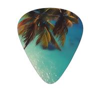 Beach Coconut Sunshine plettri per chitarra, 12 pezzi, materiale ABS, bordi lisci, sensazione confortevole, 3 spessori opzionali