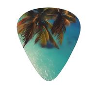 Beach Coconut Sunshine - Set di 12 plettri per chitarra, inclusi 3 spessori di plettri per chitarre acustiche, ukulele e molto altro ancora.