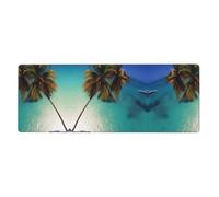 Beach Coconut Sunshine - Tappetino per mouse lungo e grande, in gomma, per computer da ufficio, 30,5 x 80 cm