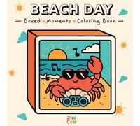 Beach Day: Coloring Book for All Ages-Boxed Moments of Dogs, Sharks, Hippos, and More Fun Summer Scenes