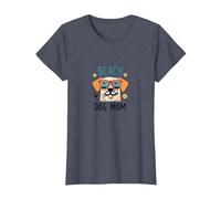 Beach Dog Mom: Carino Estate Cucciolo in Sfumature Maglietta, Donna, Pervinca, L