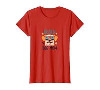 Beach Dog Mom: Carino Estate Cucciolo in Sfumature Maglietta, Donna, Rosso, 3XL
