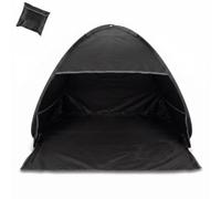 Beach Face Shade Mini Canopy for Outdoors | Extended Pop Up Tent (Black)