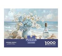 Beach Floral Still Life Durable Thick Paper Interesting Brain Challenge, Adults Looking for Relaxing Hobby at Home 52x38cm/1000pcs