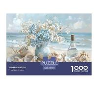 Beach Floral Still Life Smooth Edged Cardboard Excellent for Mental Relaxation, Brain Exercise And Daily Stress Relief 70x50cm/1000pcs