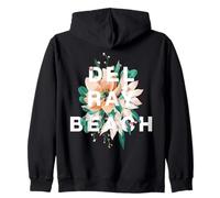 Beach Florida Floral Design Delray Il Villaggio dal Mare FL Felpa con Cappuccio