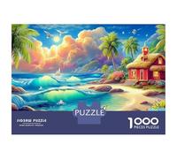 Beach Flower Jar Puzzles 1000 Pezzi Perfetto Per Appassionati Di Esperti Sfida Impossibile Creativo Cute Regalo Per La Famiglia Per Adulti E Bambini A Partire Da 12 Anni 38x26cm/1000pcs