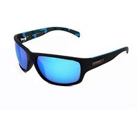 Beach Force Occhiali da sole sportivi polarizzati genuini, lenti a specchio per uomo donna junior ciclismo sport all'aria aperta con protezione UV400 antiriflesso, nero/blu, M