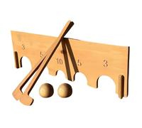 Beach Golf Game, portatile Golf Set, Wooden Ball Play Kit, Easy Setup Outdoor Activity, Fun Family Entertainment, Ideal for Ages 5+, Kids, Adult, Campeggio, Festival, 40 x 15 x 3 cm