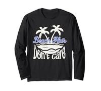 Beach Hair Don't Care Live Salty, Sun Beach Casual Beachwear Maglia a Manica