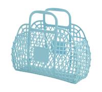 Beach Handbag, Reusable Easter Basket, Jelly Tote, Transparent Material, Open Structure, Lightweight Feel, Easy-Clean Design, Summer Party Use, 9.45×8.27×3.74 Inches