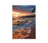 Beach Hawaii Tramonto Onde del Mare Nuvole Benvenuto Giardino Bandiera 2x3 Ft No Fade Double Sided Casa Yard Bandiere Outdoor Banner Decor Per Cortile Portico Prato