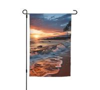 Beach Maui Hawaii Tramonto Onde del Mare Nuvole Bandiere per esterni 30,5 x 45,7 cm Stampa su entrambi i lati Bandiera da giardino Bandiere per esterni Bandiera per vacanze Bandiera con occhielli Casa